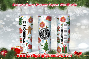 Christmas Themed Starbucks Inspired Tumbler