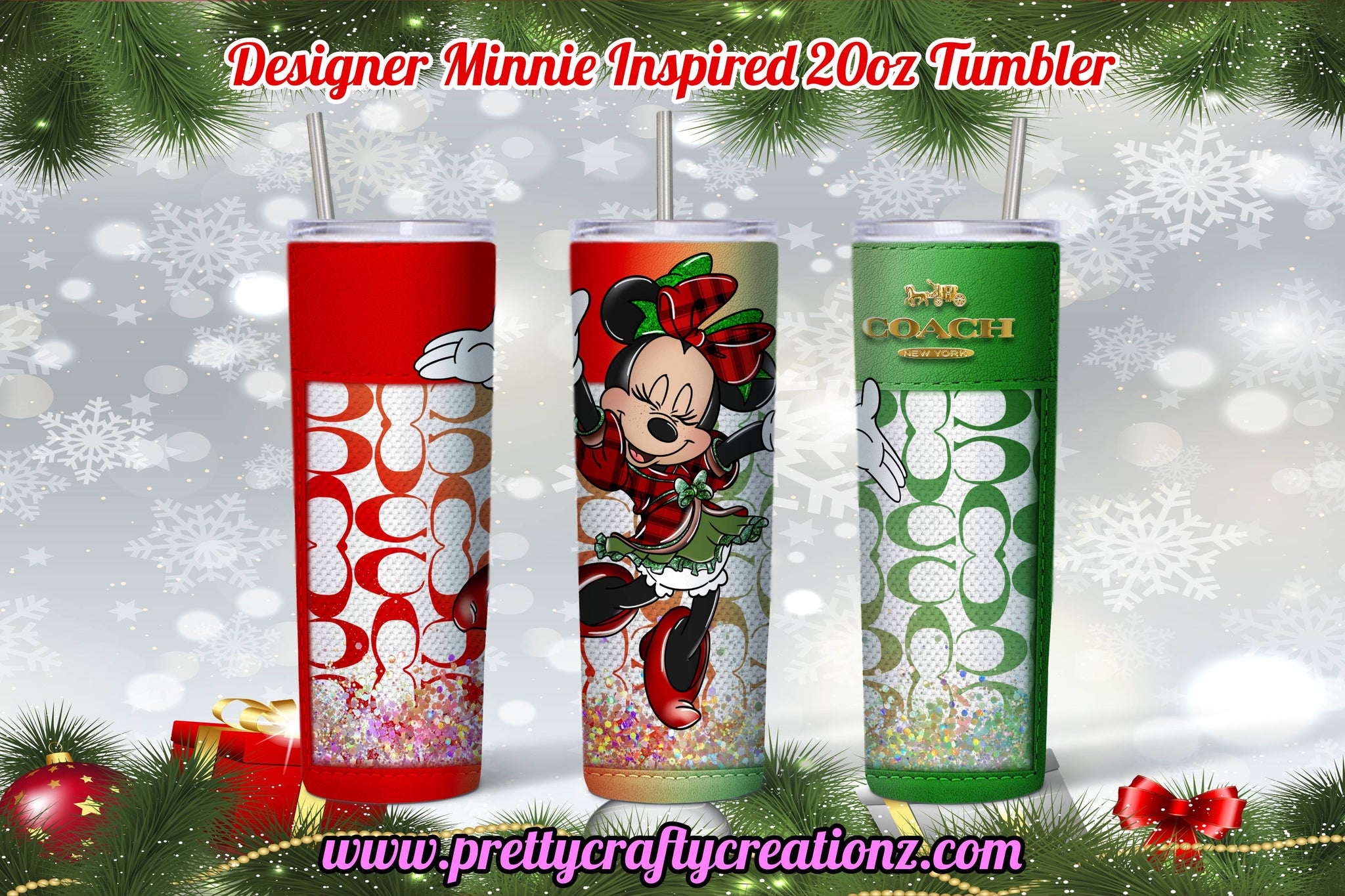 Designer Minnie Inspired Tumbler