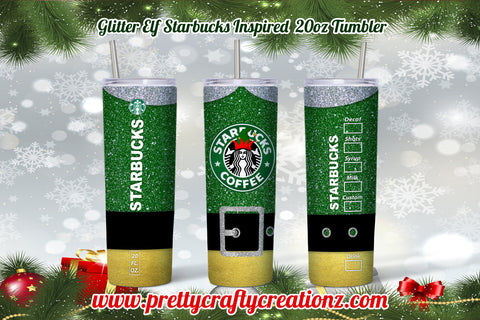 Glitter Elf Starbucks Inspired Tumbler