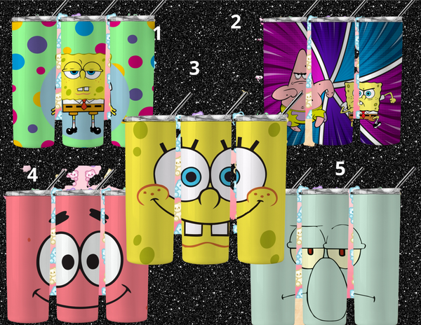 Spongebob Inspired Tumbler - Pretty Crafty Creationz