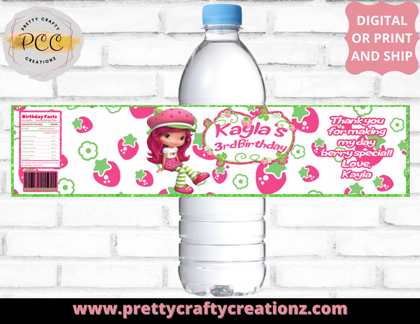 Custom Water Bottle Labels (Labels Only) - Pretty Crafty Creationz