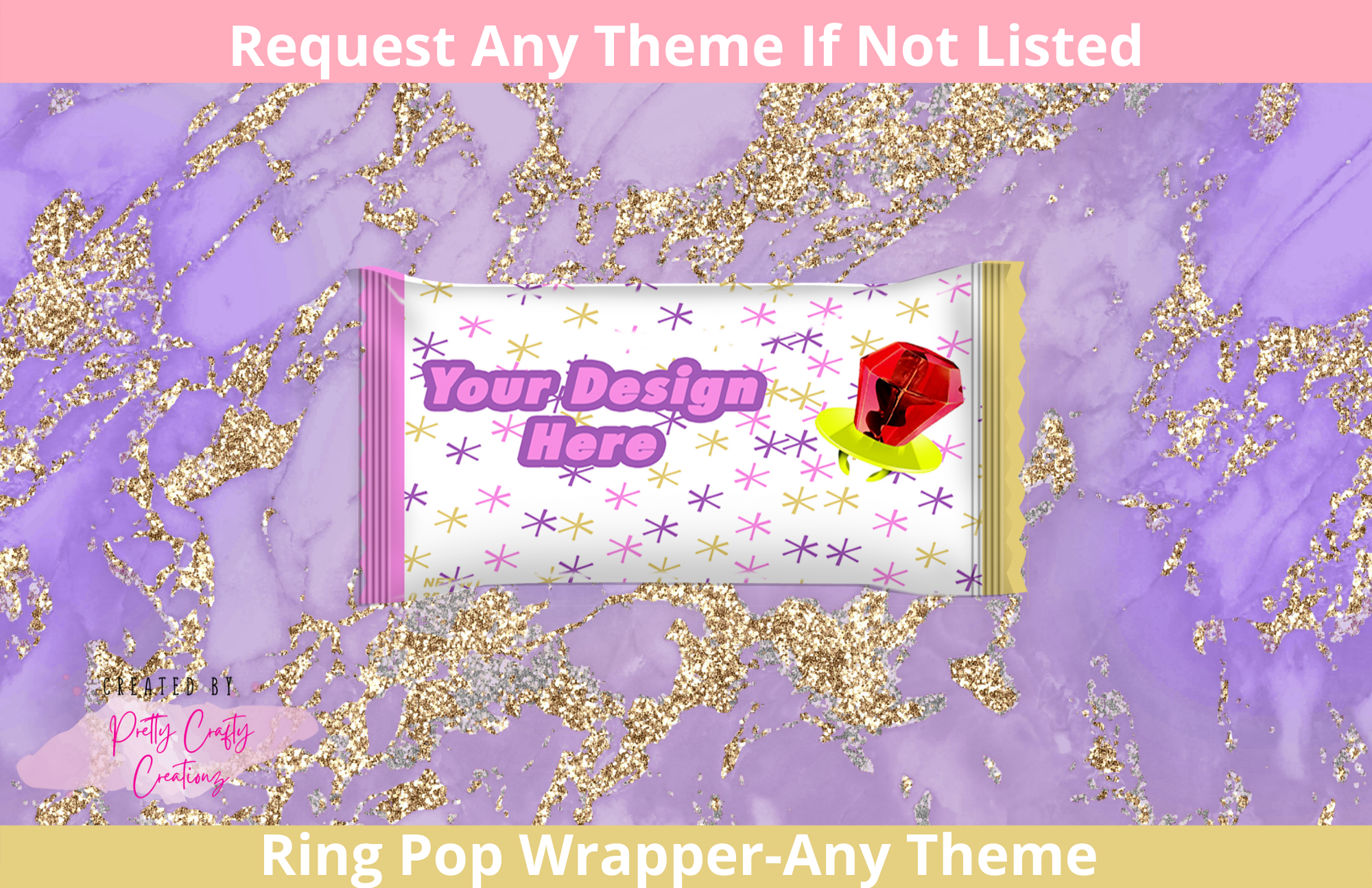 Ring Pop Wrapper (filled) - Pretty Crafty Creationz