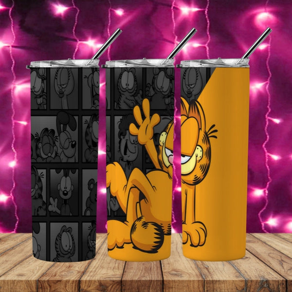 Garfield Inspired Tumbler - Pretty Crafty Creationz