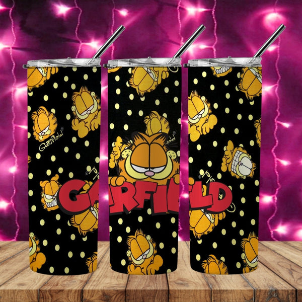 Garfield Inspired Tumbler - Pretty Crafty Creationz