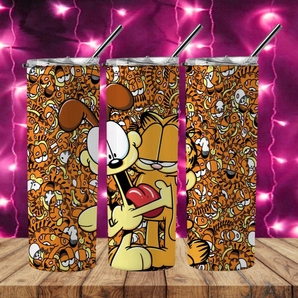 Garfield Inspired Tumbler - Pretty Crafty Creationz