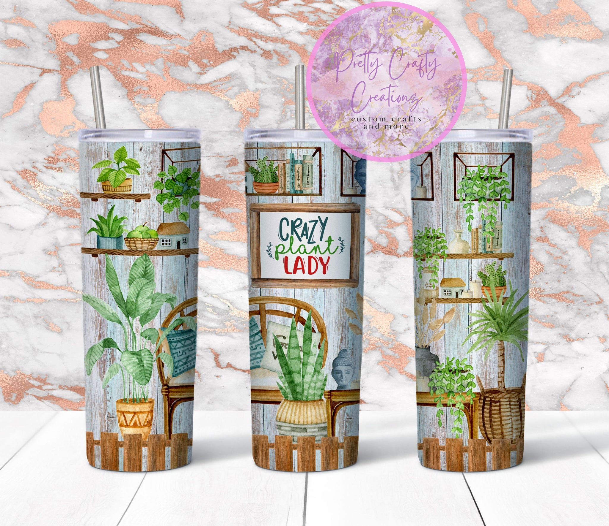 Crazy Plant Lady 20 ounce Skinny Tumbler