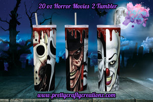 Horror Movie 2 Inspired 20 ounce Tumbler| Halloween Themed Tumbler