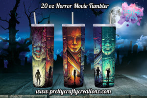 Horror Movie 3 Inspired 20 ounce Tumbler| Halloween Themed Tumbler