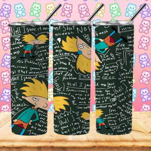Hey Arnold inspired Tumbler - Pretty Crafty Creationz
