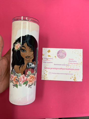 Underestimated 20 ounce Skinny Tumbler - Pretty Crafty Creationz