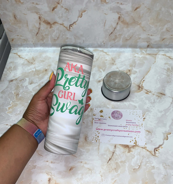 Sorority 20 ounce Skinny Tumbler - Pretty Crafty Creationz