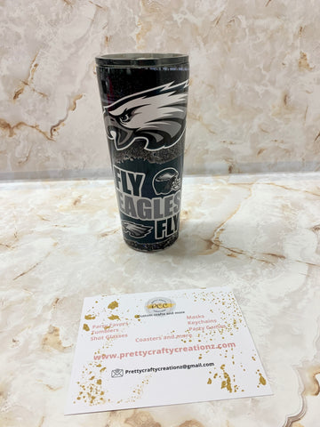 Philadelphia Eagles Inspired Tumbler - Pretty Crafty Creationz