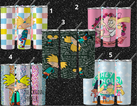 Hey Arnold inspired Tumbler - Pretty Crafty Creationz
