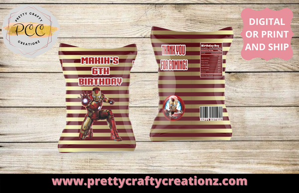 Printable Chip Bag (Digital File) - Pretty Crafty Creationz