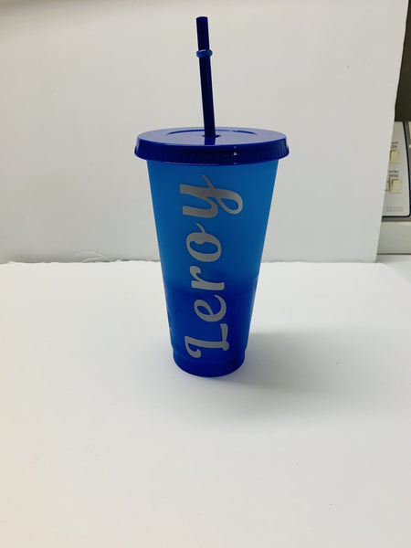 Personalized Cowboys Color Changing Cup - PrettyCraftyCreationz