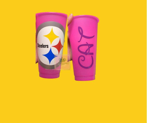 Personalized Steelers Color changing Cup - Pretty Crafty Creationz
