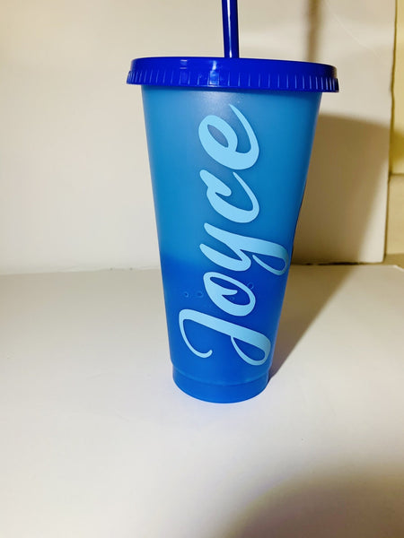 Personalized Tar Heels inspired Color Changing Cup - Pretty Crafty Creationz